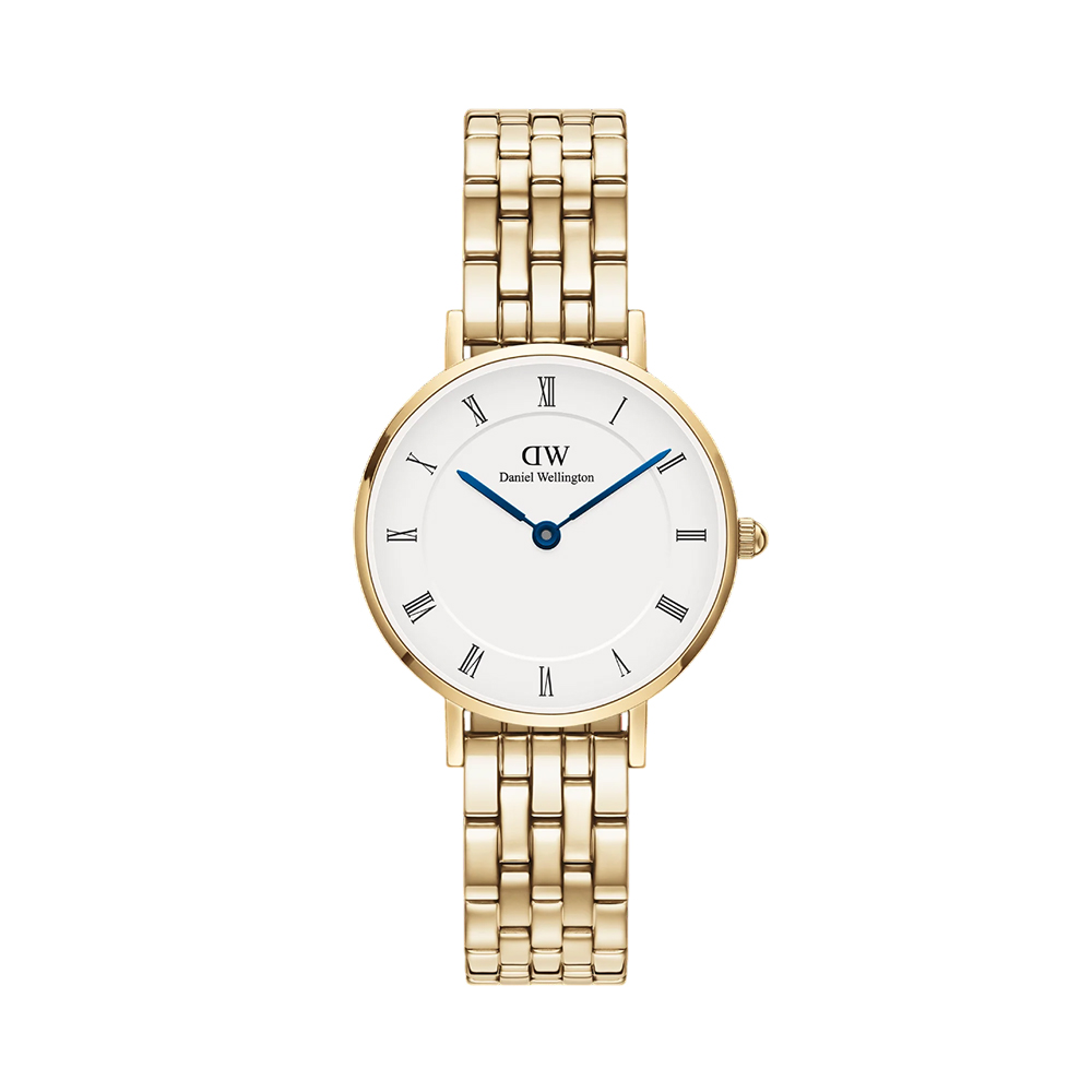 Picture of Daniel Wellington Petite Roman Numerals White Dial Gold Watch DW00100682