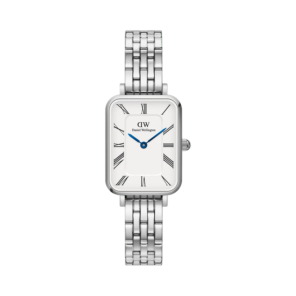 Picture of Daniel Wellington Quadro Roman Numerals White Dial Silver Watch DW00100691