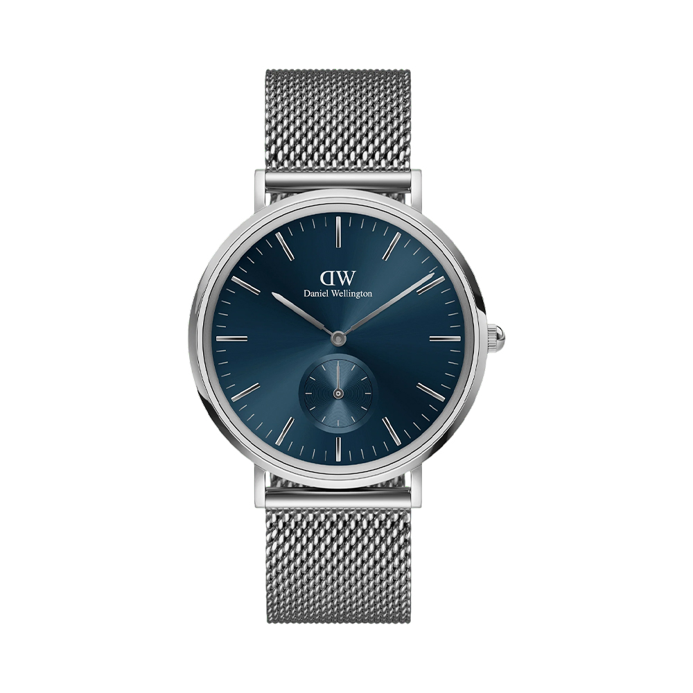 Picture of Daniel Wellington Classic Multi-Eye Sterling Arctic Blue Dial Silver Mesh Watch DW00100710