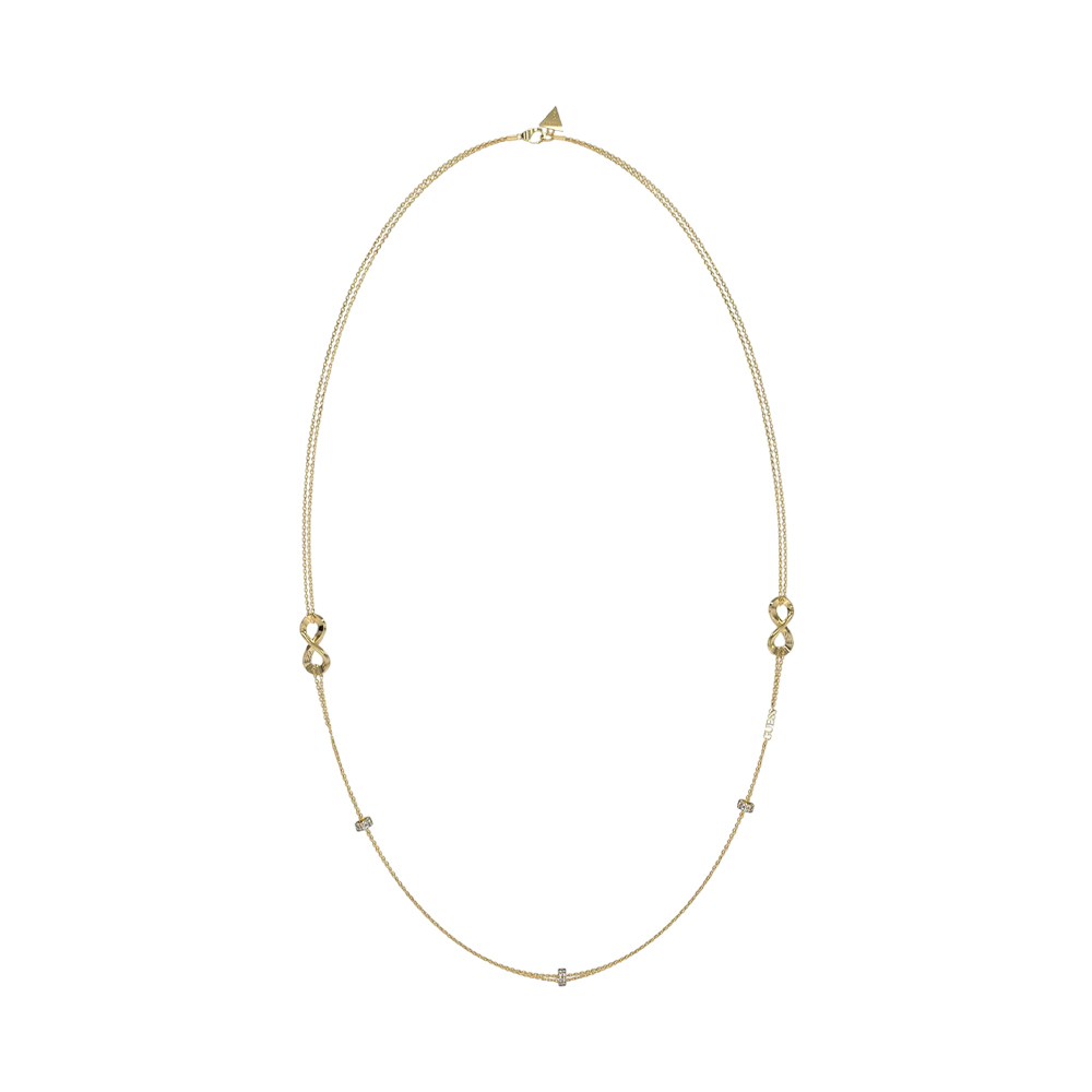 Picture of Guess Endless Dream Gold-Toned Crystal Symbols Necklace - JUBN03260JWYGT-U