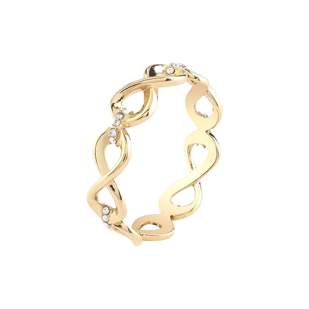 Picture of Guess Gold-Plated Infinity Symbol Crystal Ring - JUBR03273JWYG52