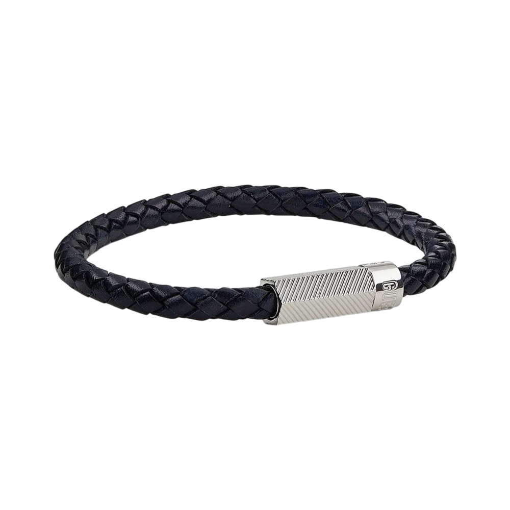 Picture of Guess Leather Round Screw Jack Men's Blue Bracelet JUXB03240JWSTJBS