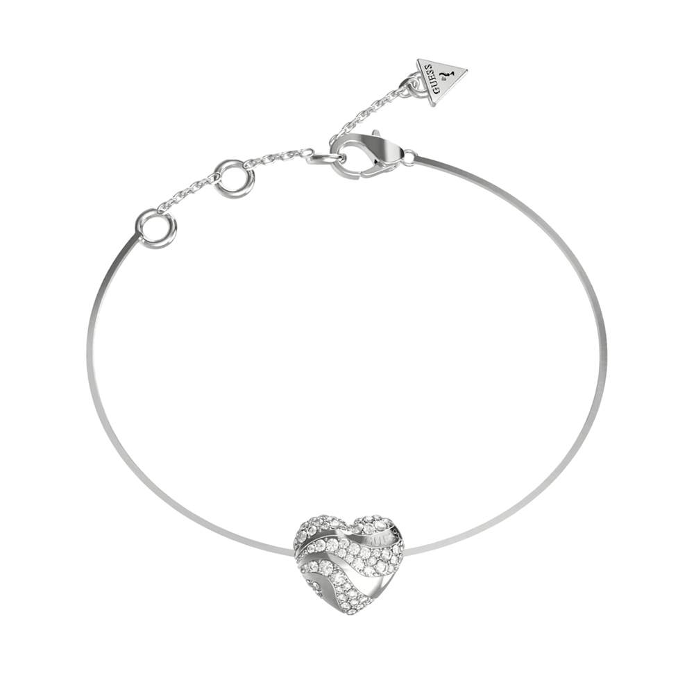 Picture of Guess Womens Silver Stainless Steel Bracelet JUBB04502JWRHS