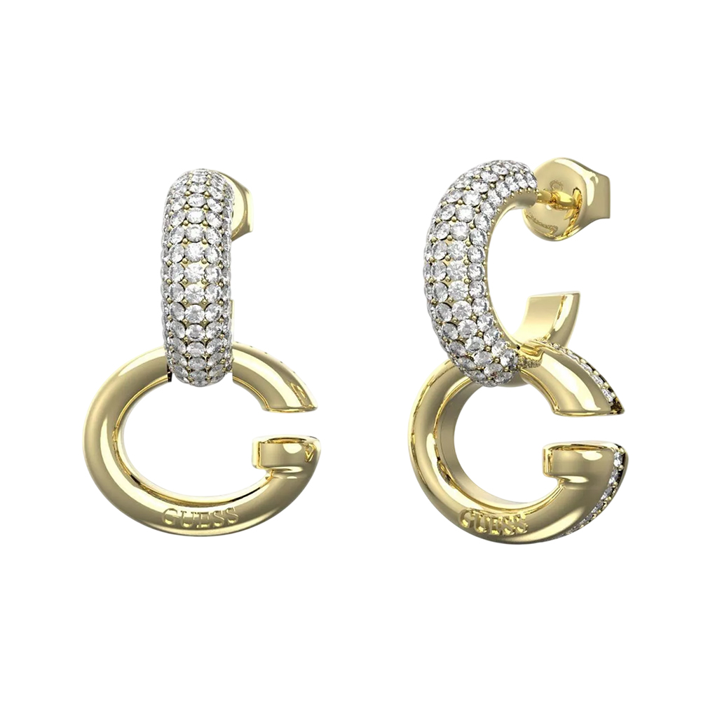 Picture of Guess Oh My G Gold Hoop Earrings JUBE04521JWYGT/U