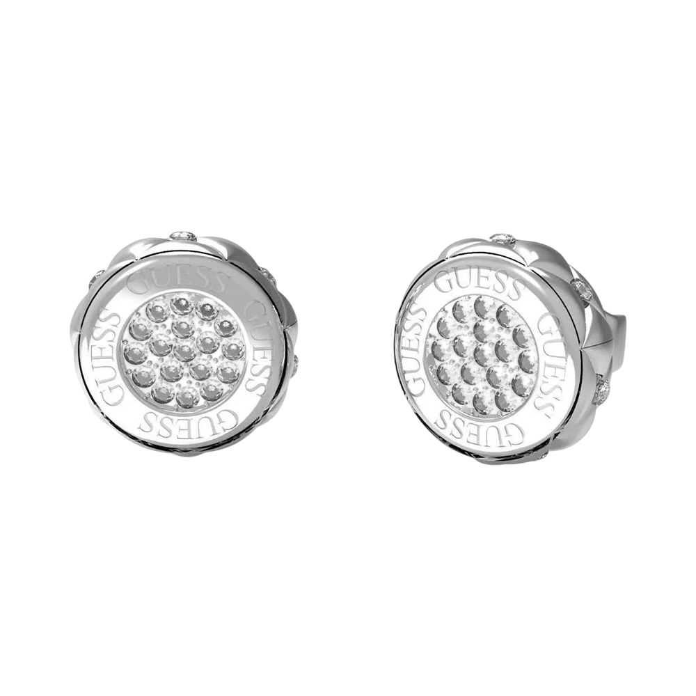 Picture of Guess Silver Cubic Zirconia Stud Earrings JUBE04595JWRHT/U