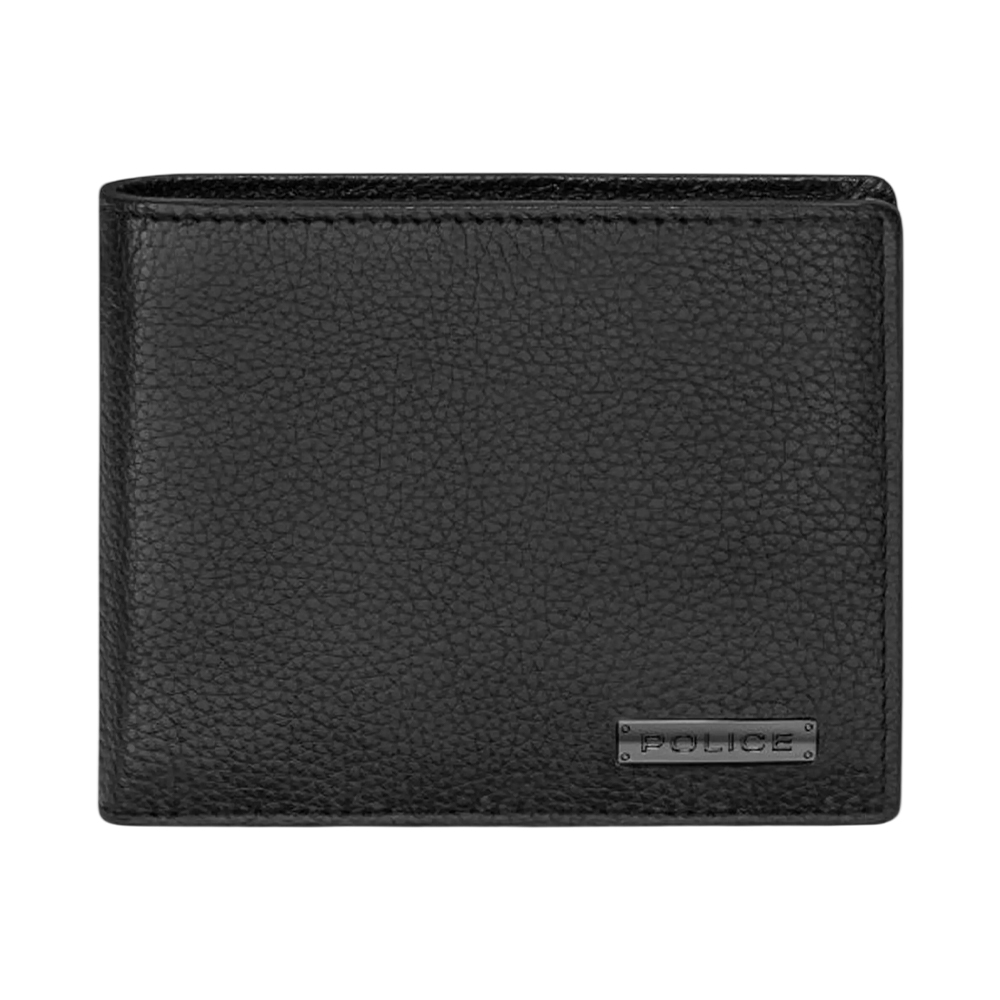 Picture of Police Drum Black Textured Leather Coin Wallet - PELGW2202501