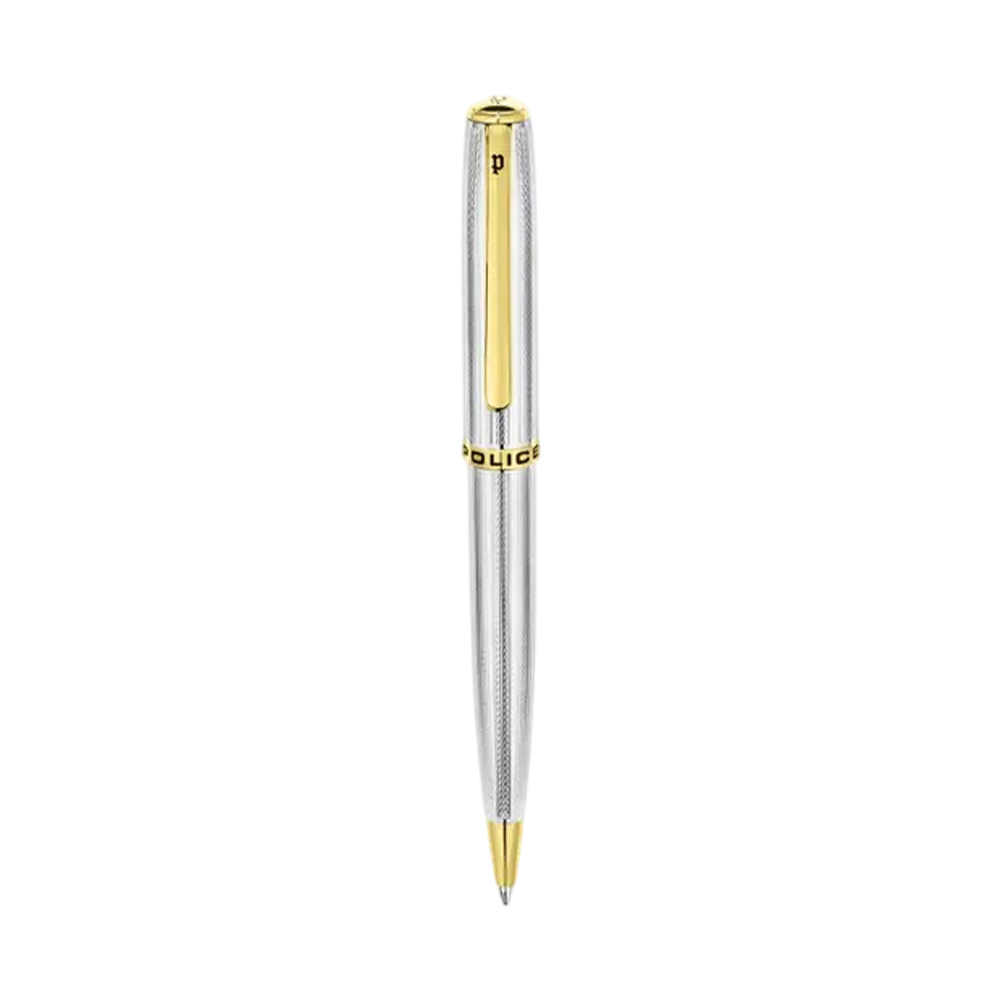 Picture of Police Lucca Silver Textured Ballpoint Pen PERGB0004403