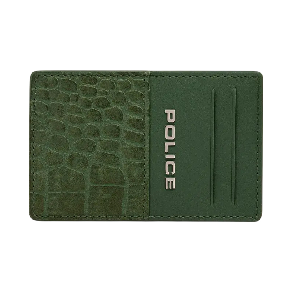 Picture of Police Green Embossed Premium Leather Card Holder - PELGW2000505