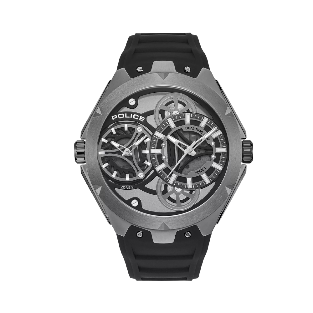 Picture of Police Scepter Open Heart Dual Time Men Watch - PEWGM0081701