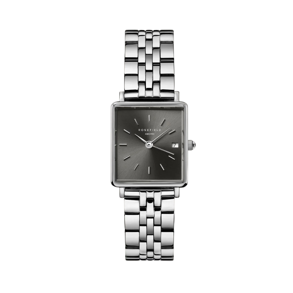 Picture of Rosefield Boxy XS Silver Stainless Steel Grey Dial Watch - BGSSS-Q051