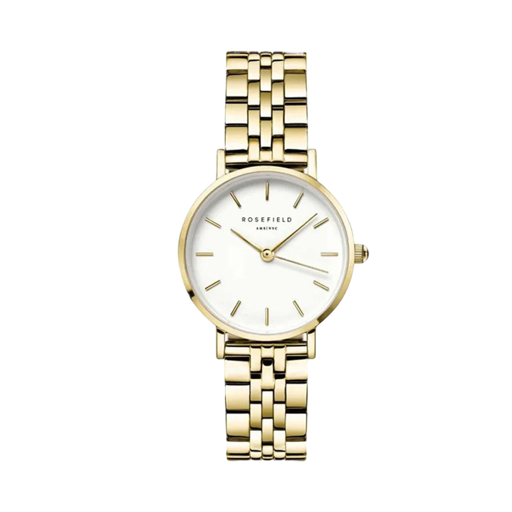 Picture of Rosefield Small Edit Women's White Dial Gold Watch 26WGSG-X278