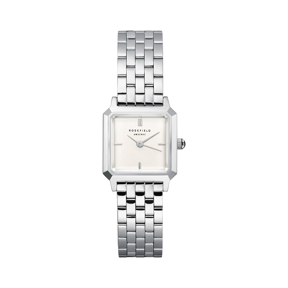 Picture of Rosefield Boxelle Silver Stainless Steel White Dial Watch - BWSSS-B02