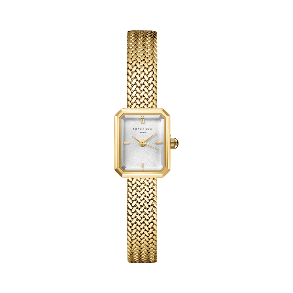 Picture of Rosefield Mini Octagon White Sunray Gold Watch MWGMG-M01