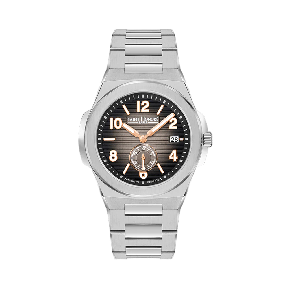 Picture of SAINT HONORE Bercy Gents Black Dial Stainless Steel Quartz Watch - BC862101 1NIR