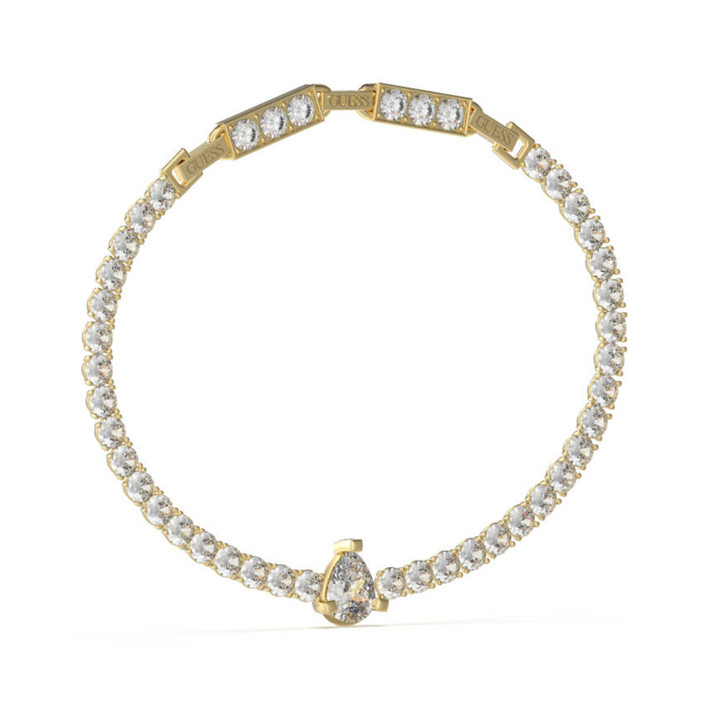 Picture of Guess Arm Party Gold Crystal Tennis Bracelet For Women Jubb04221Jwygt U