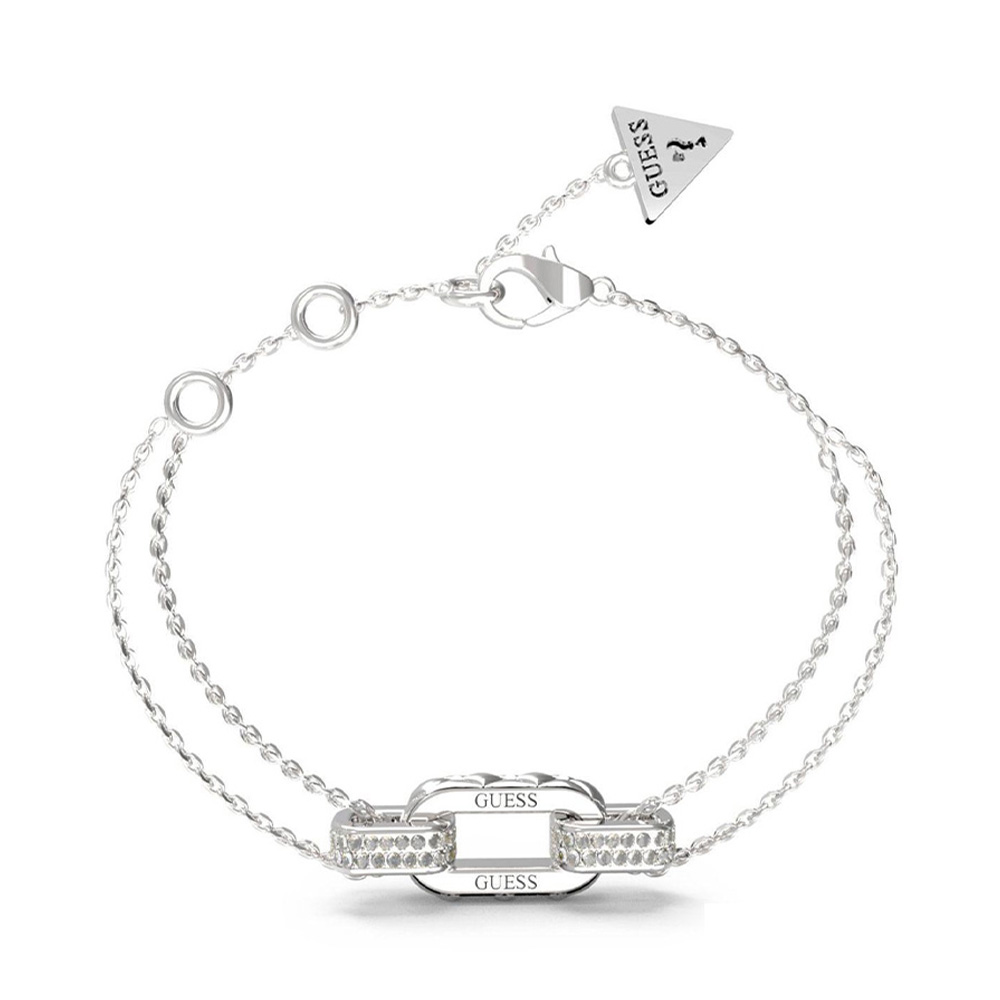 Picture of Guess Stylish Guess Silver Zirconia Bracelet For Women JUBB04581JWRHS