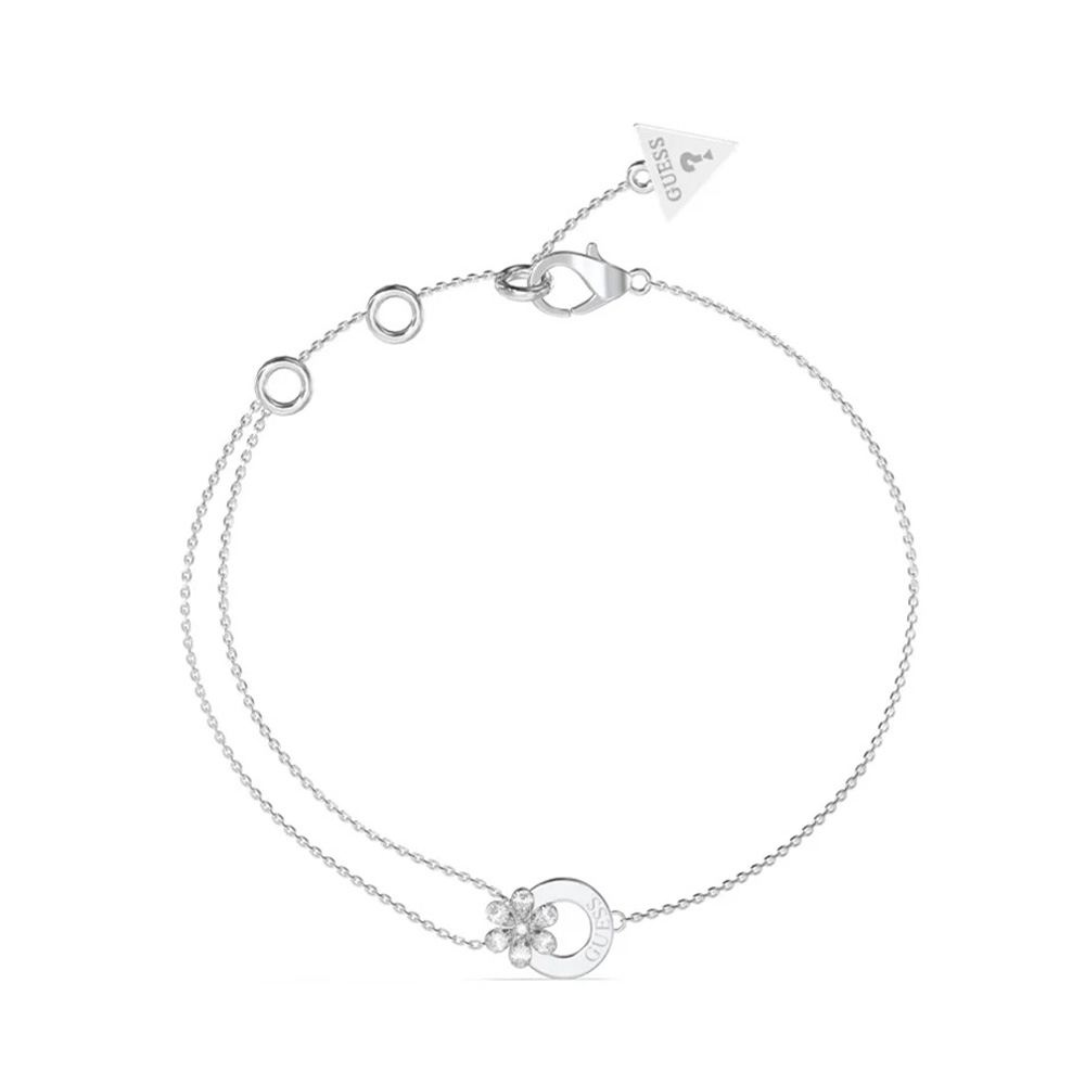 Picture of Guess Lily Silver Zirconia Floral Bracelet For Women JUBB05111JWRHS