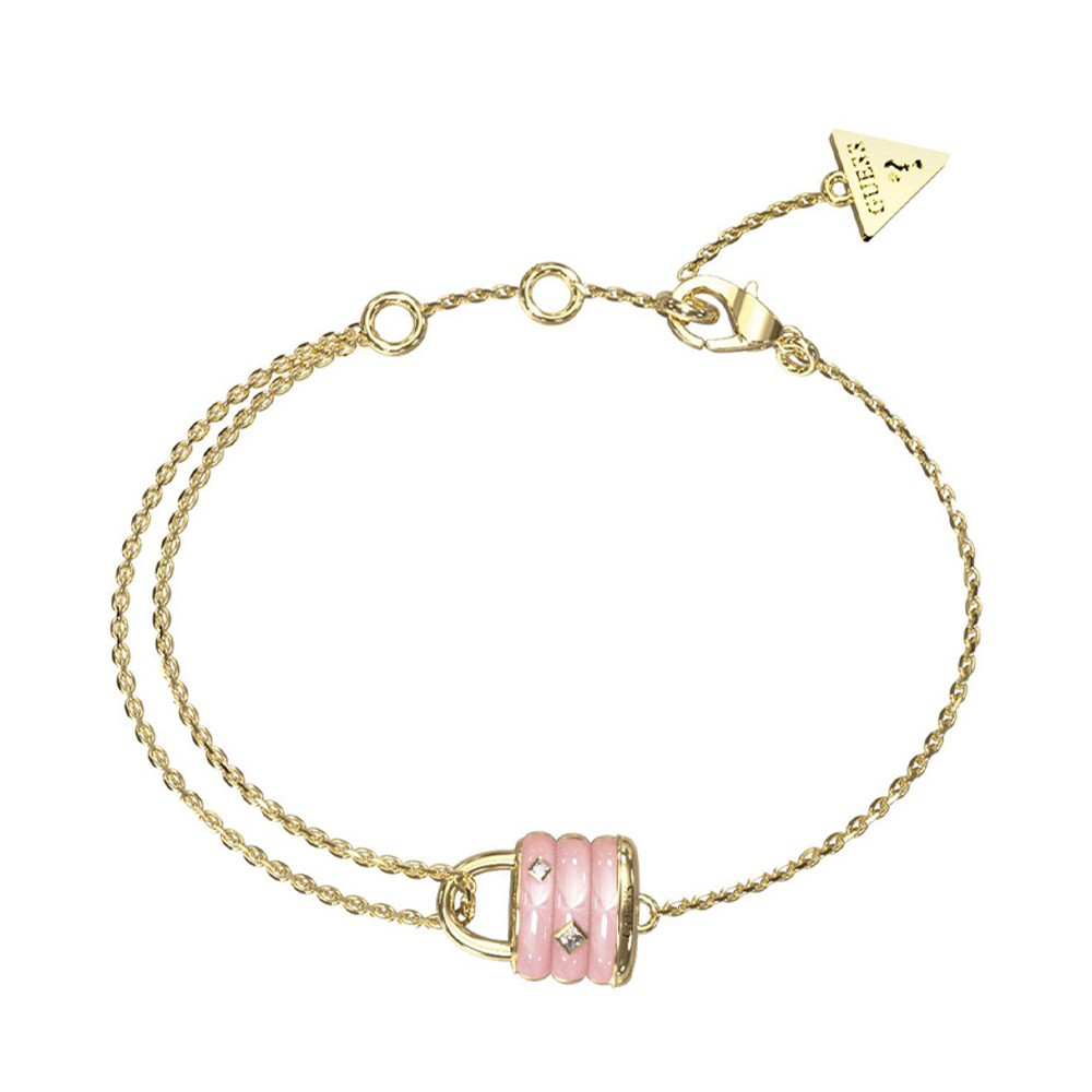 Picture of Guess My Secret Gold Pink Zirconia Bracelet For Women JUBB05413JWYGRSS