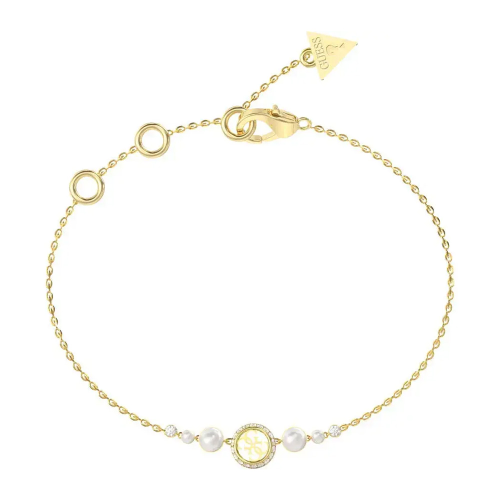 Picture of Guess Gold Stainless Steel Bracelet For Women JUBB05516JWYGL