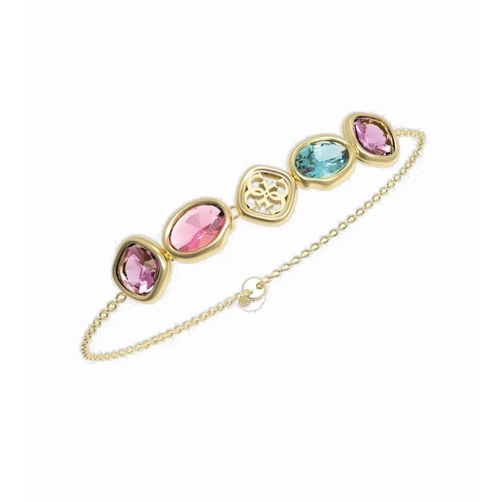 Picture of Guess Multi Crystals Gold Bracelet For Women JUBB05570JWYGMCTU