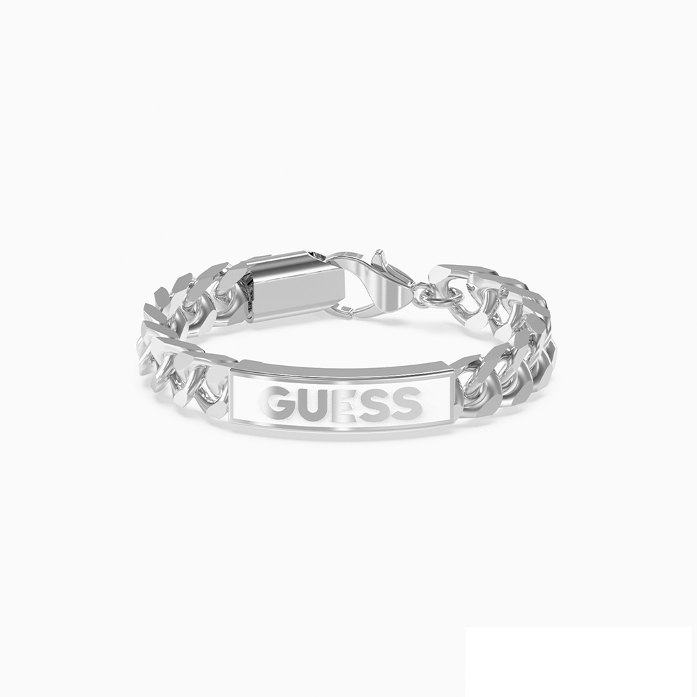Picture of Guess X Power White Stainless Steel Bracelet For Men JUXB03002JWSTWIL