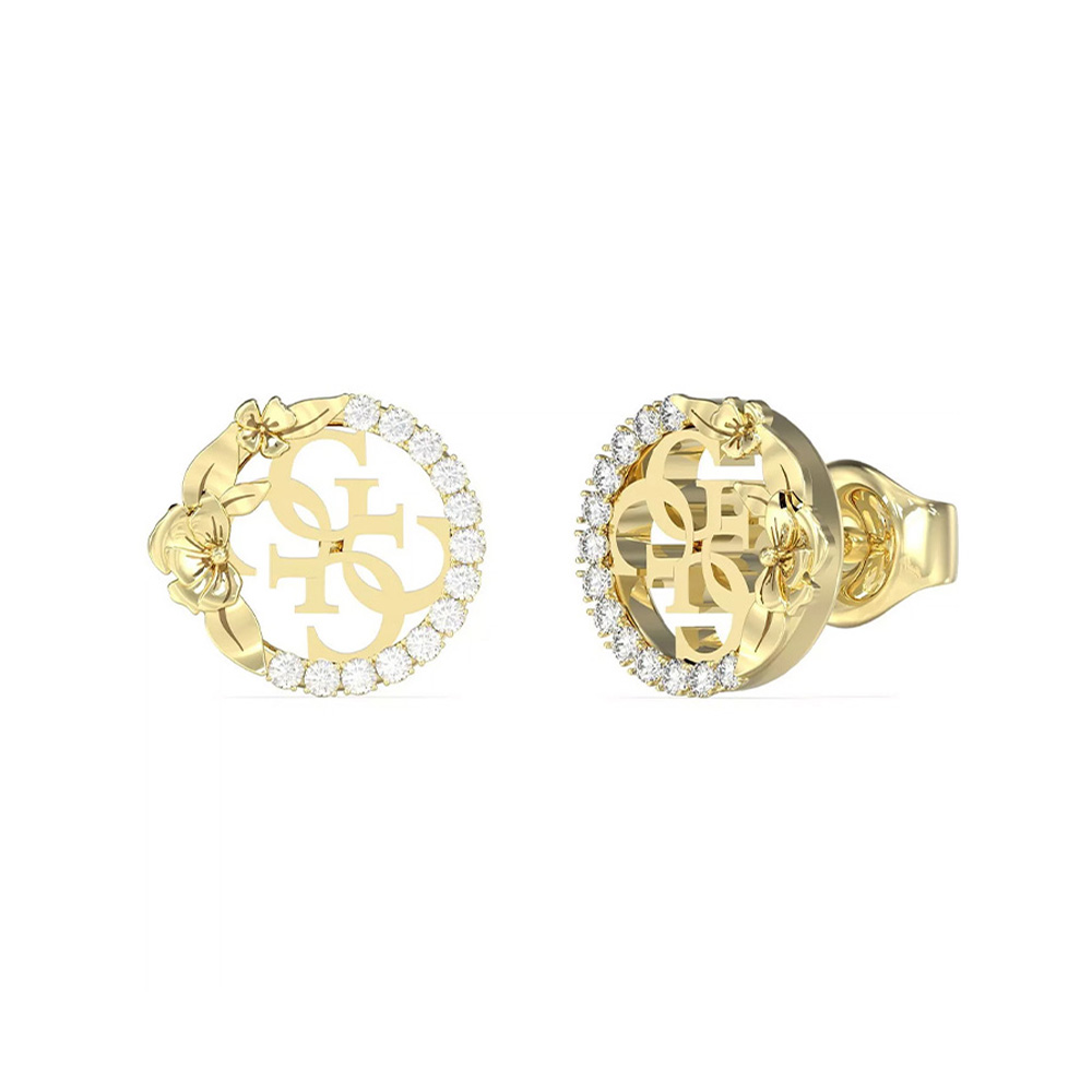 Picture of Guess 4 Love Gold Crystal Stud Earrings For Women JUBE05041JWYGT/U