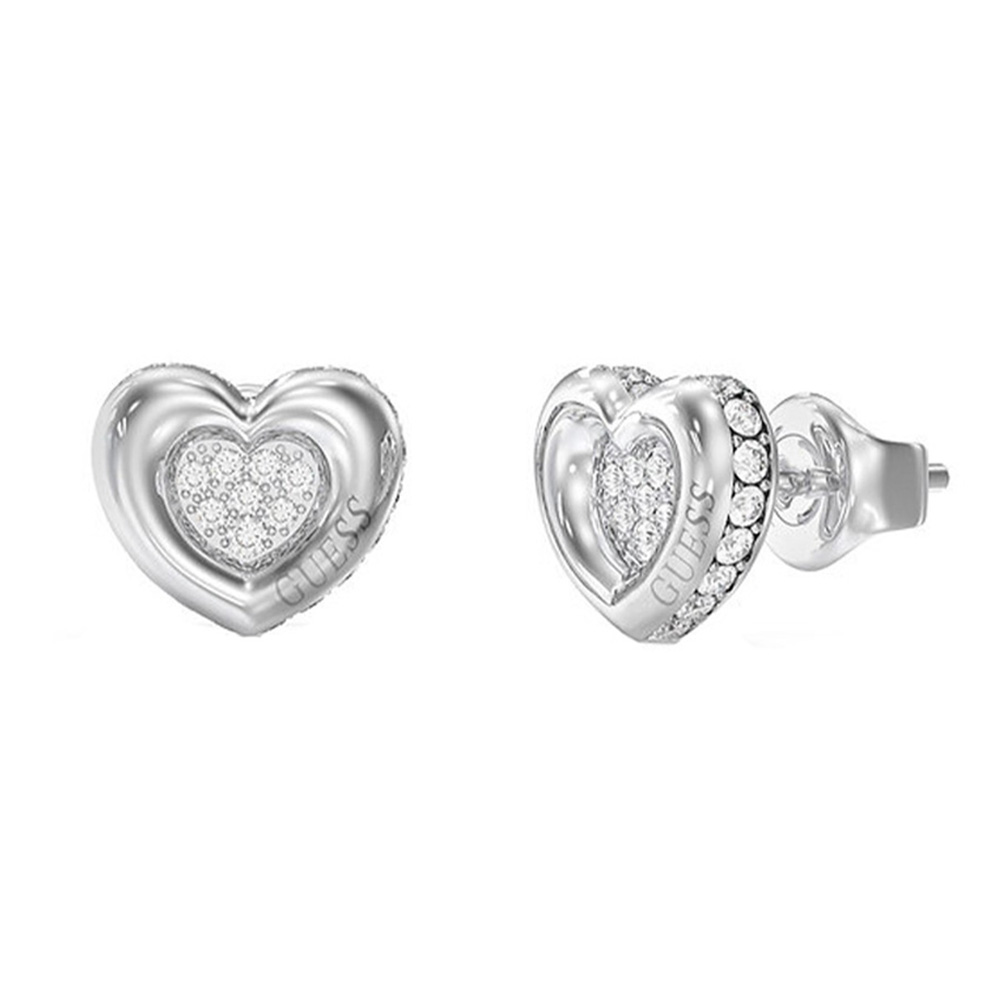 Picture of Guess L.O.V.E. Silver Earrings For Women JUBE05466JWRHT/U