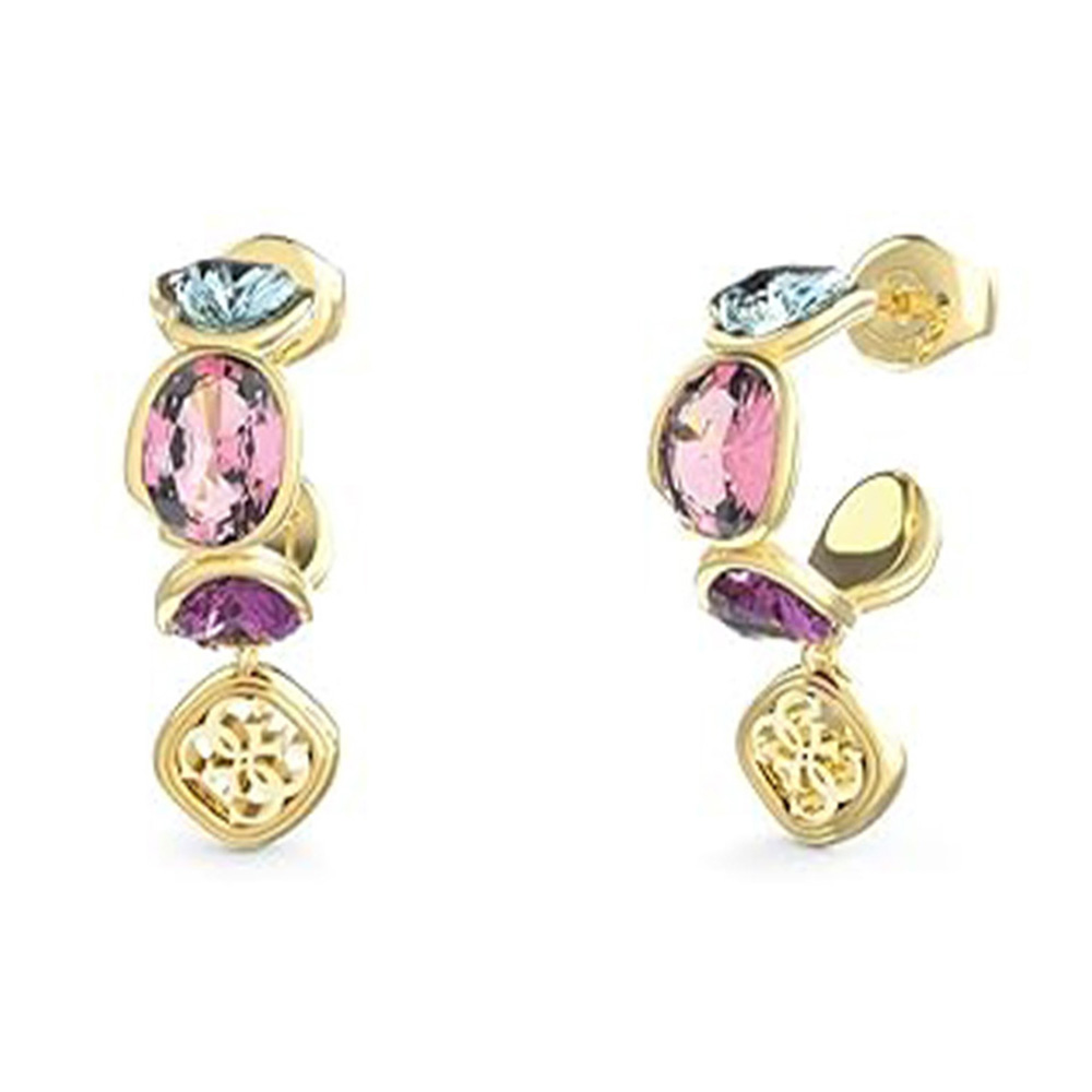 Picture of Guess Mamounia Gold Crystal Drop Earrings For Women JUBE05571JWYGMCT/U