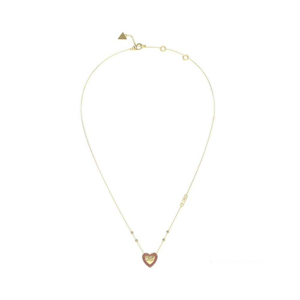 Picture of Guess Beloved Gold Pink Zirconia Necklace For Women JUBN05007JWYGPKT/U