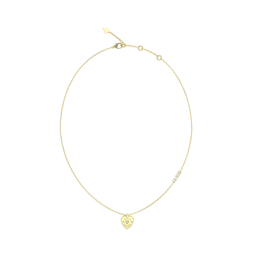 Picture of Guess Amore Gold Heart Crystal Necklace For Women JUBN05056JWYGT/U