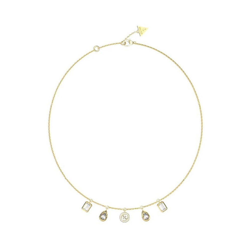 Picture of Guess 4G Light Gold Zirconia Necklace For Women JUBN05238JWYGT/U