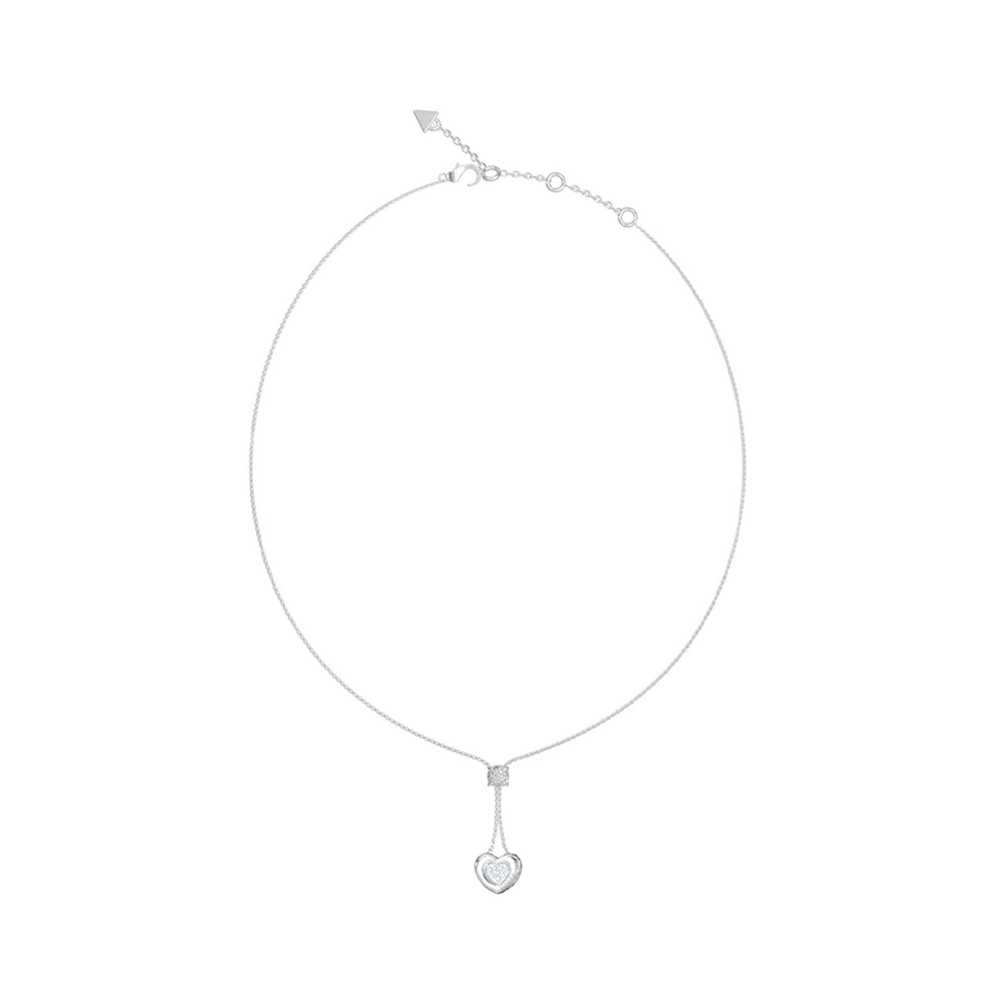 Picture of Guess Love Silver Heart Crystal Necklace For Women JUBN05460JWRHT/U