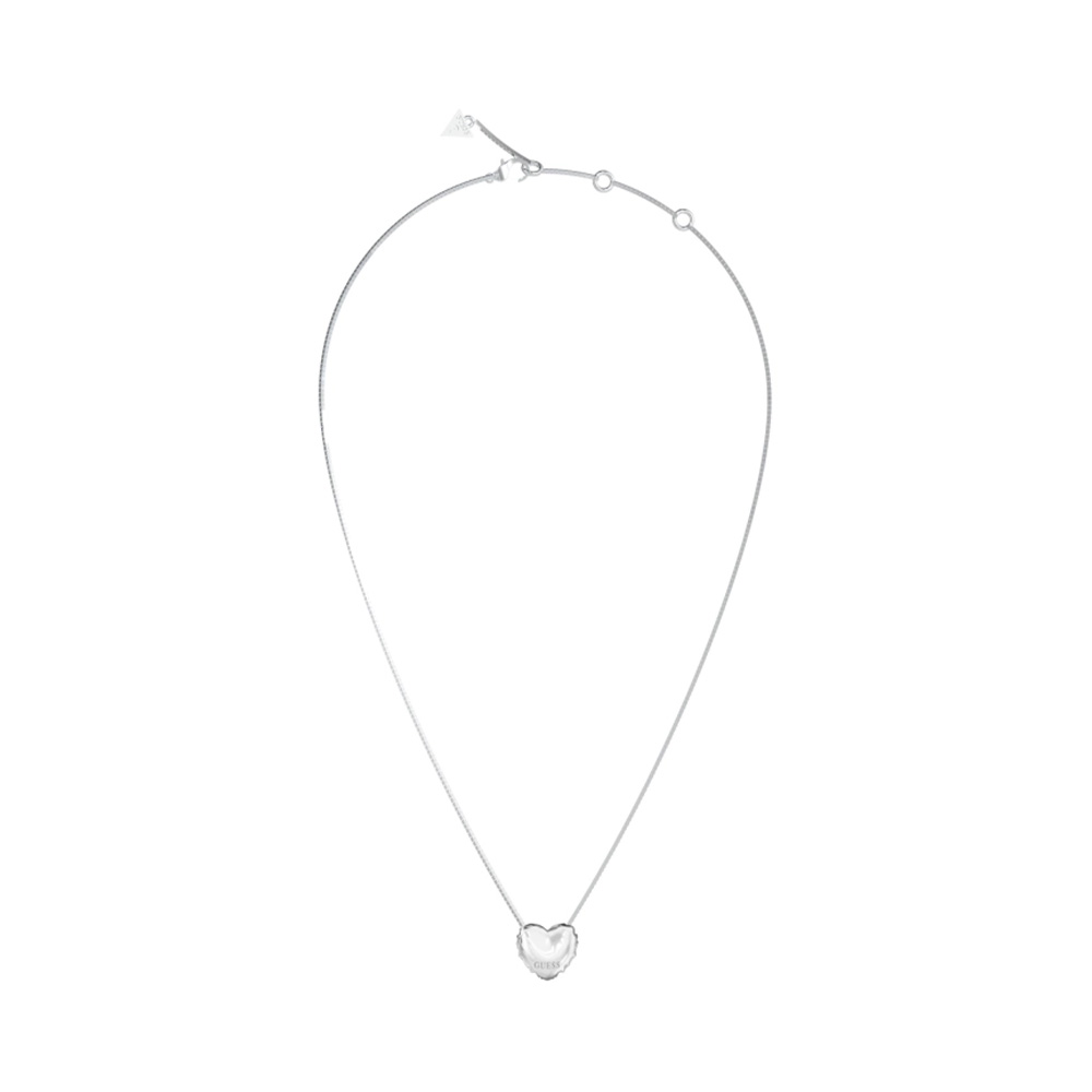 Picture of Guess Iconique Silver Heart Logo Necklace For Women JUBN05541JWRHT/U