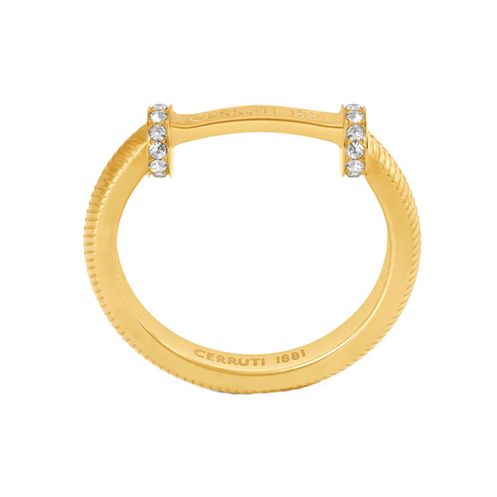 Picture of Cerruti 1881 Matilde Gold Etched Branding Ring For Women CIJLF0014201
