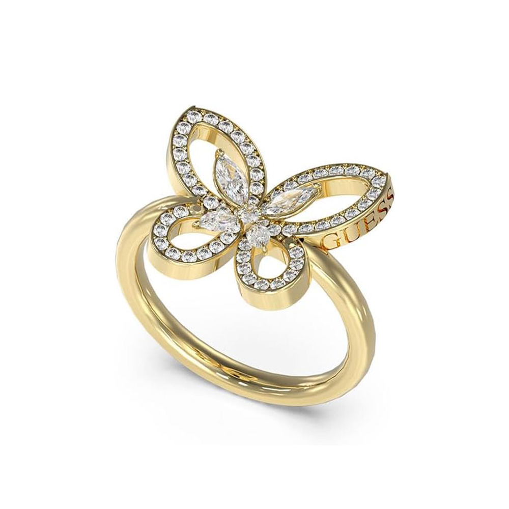 Picture of Guess Lily Gold Zirconia Ring For Women JUBR05115JWYG54