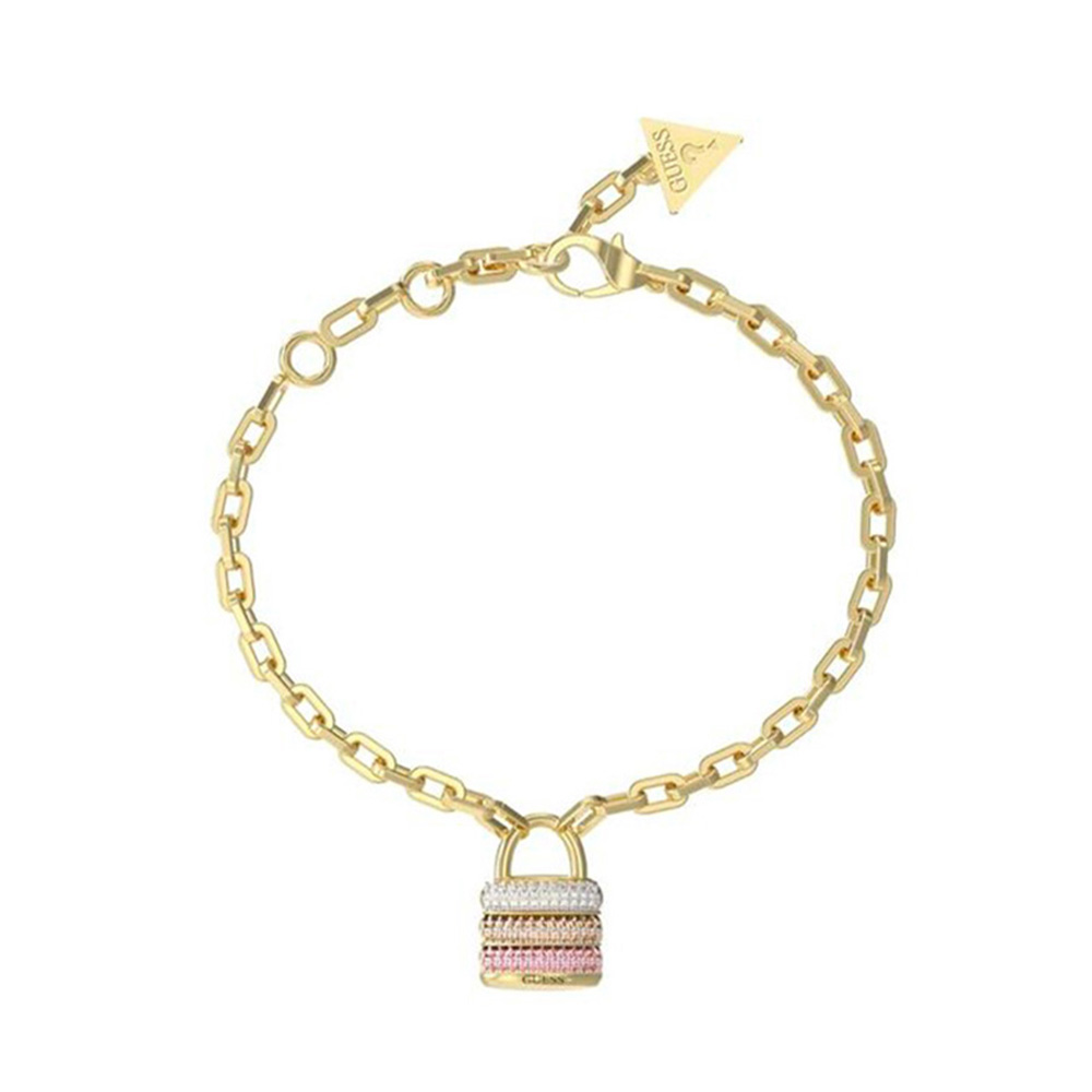 Picture of Guess Tiny Pearly Gold Pearl Logo Ring For Women JUBR05522JWYG52