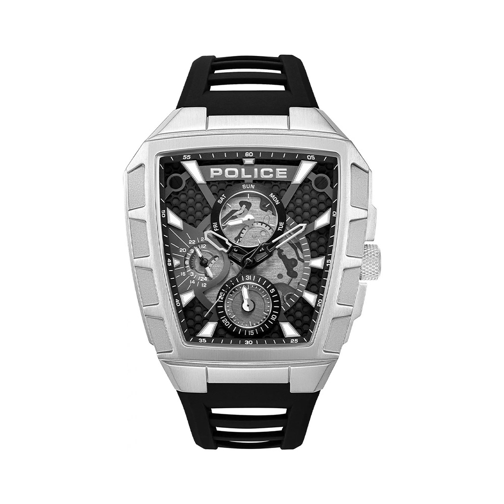 Picture of Police Tough Gear Black Silicone Strap Mens Watch PEWGQ0056809