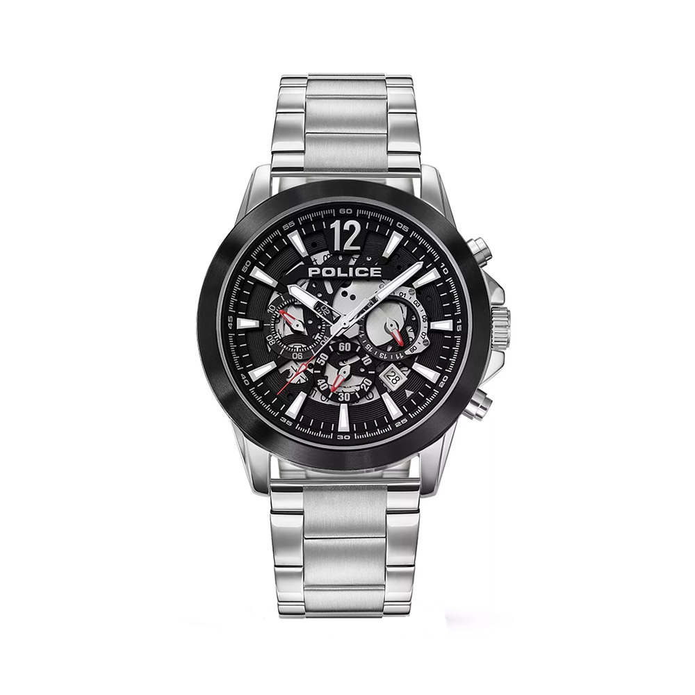 Picture of Police Vertigo Skeleton Chronograph Silver Bracelet Mens Watch PEWJK2194940