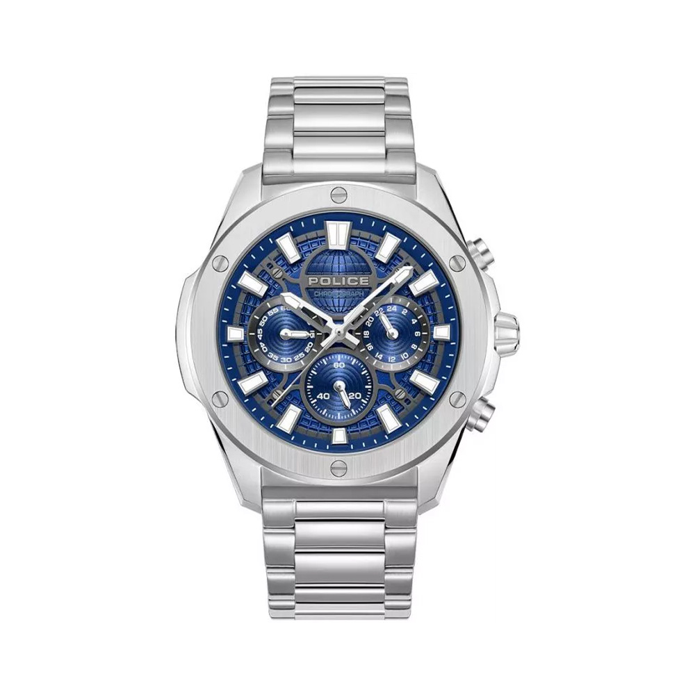 Picture of Police Moonstrike Rebel Navy Blue Dial Stainless Steel Mens Watch PEWGK0093102