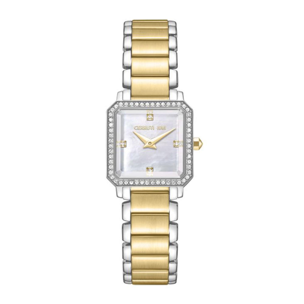 Picture of Cerruti 1881 White Mother Of Pearl Dial Stainless Steel Watch For Women CIWLG0097404