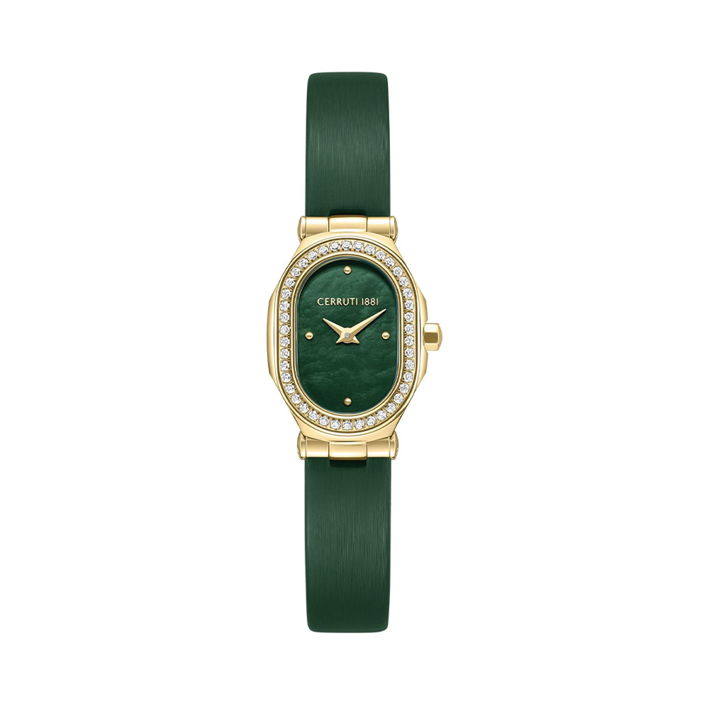 Picture of Cerruti 1881 Aosta Dark Green Dial Strap Watch For Women CIWLA0097302