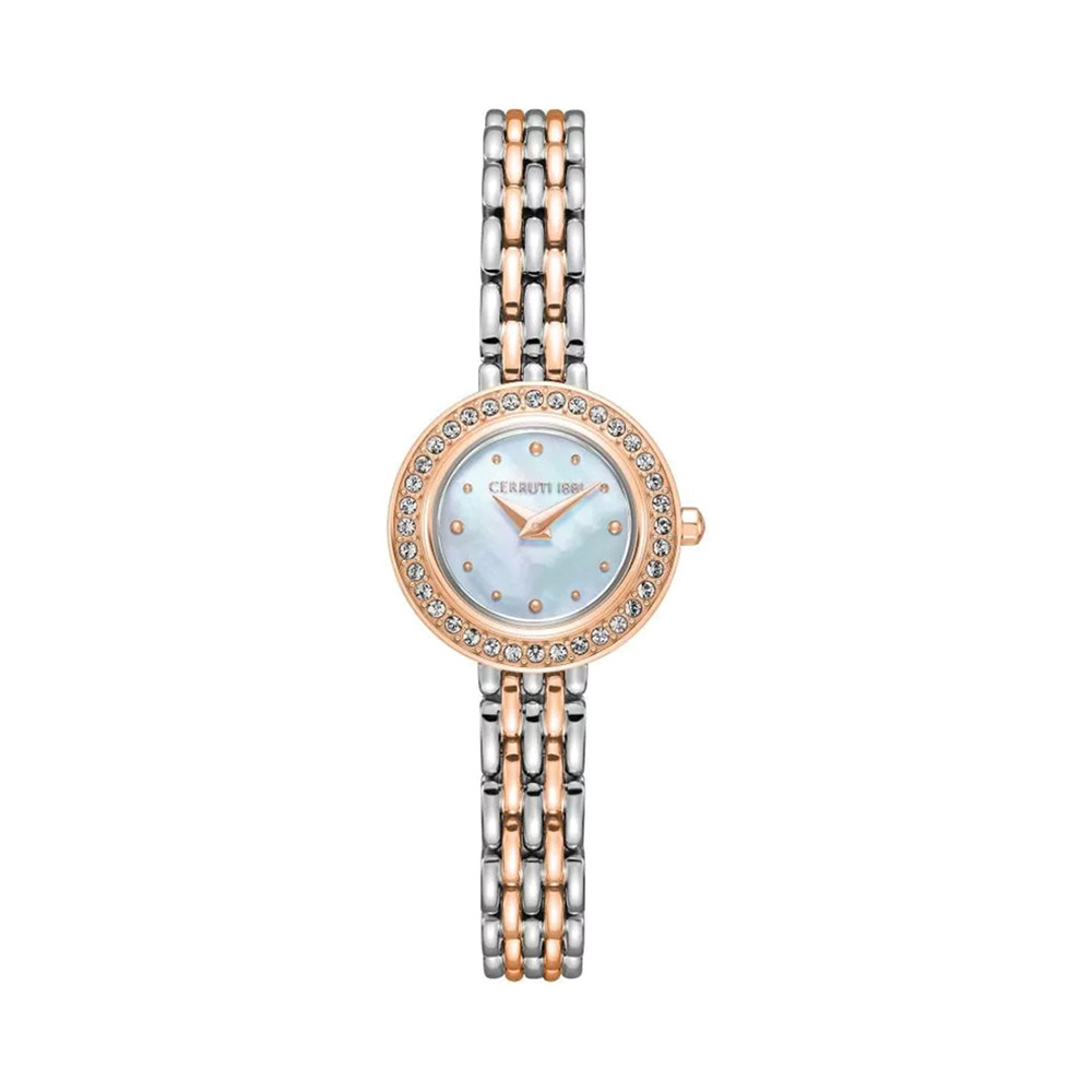 Picture of Cerruti 1881 Matera White Mother Of Pearl Dial Two Tone Stainless Steel Watch For Women CIWLG0073004