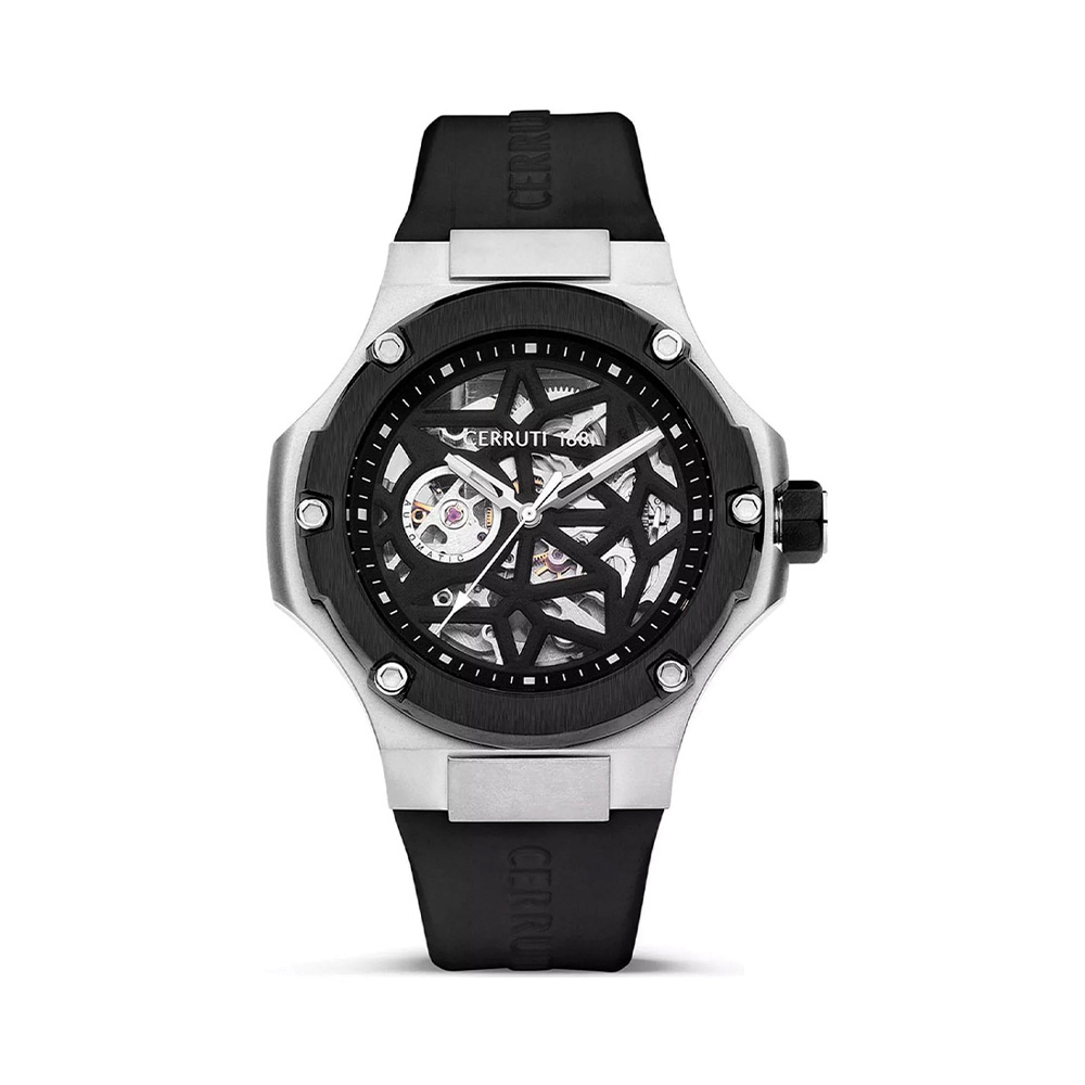 Picture of Cerruti 1881 Lucardo Automatic Skeleton Dial Silicone Strap Men'S Watch CIWGR0007101