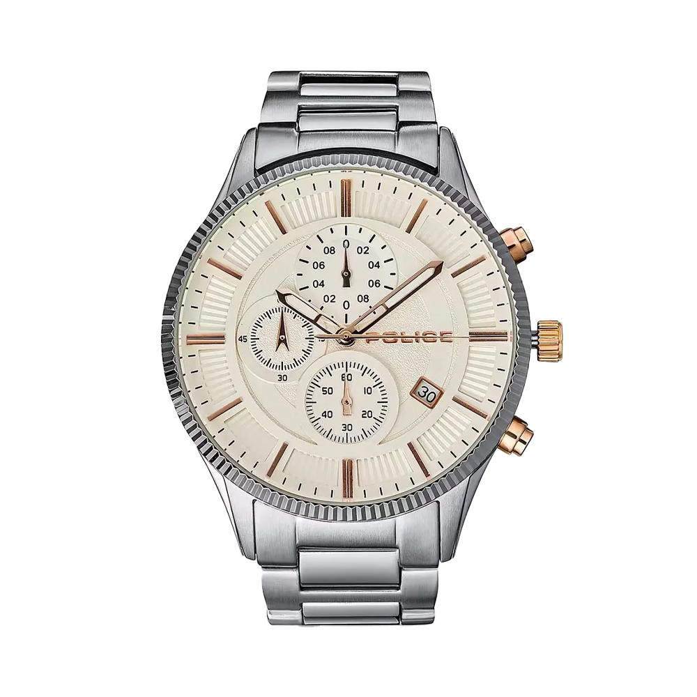Picture of Police Vault Chronograph Silver Dial Stainless Steel Bracelet Mens Watch PEWJI2194201