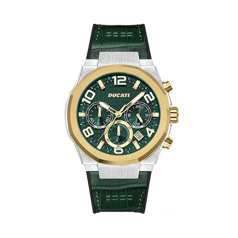 Picture of Ducati Automatic Green Dial Leather Strap Watch For Men DTWGC0001101