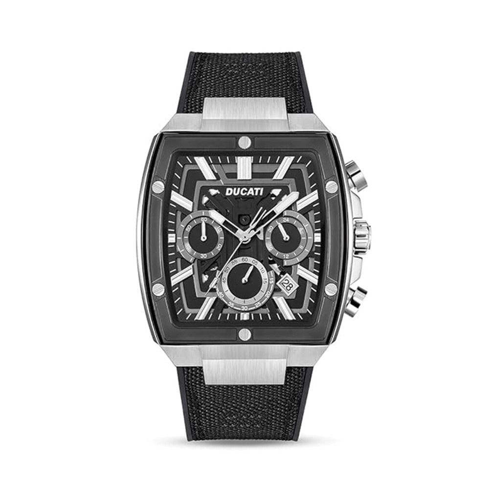 Picture of Ducati Automatic Black Dial Leather Strap Watch For Men DTWGO0001001