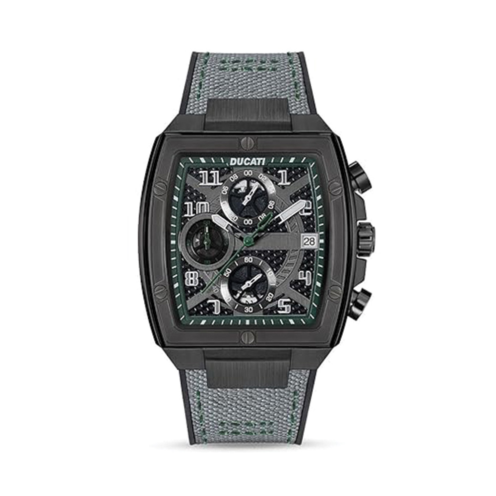 Picture of Ducati Automatic Black Dial Leather Strap Watch For Men DTWGO0001502