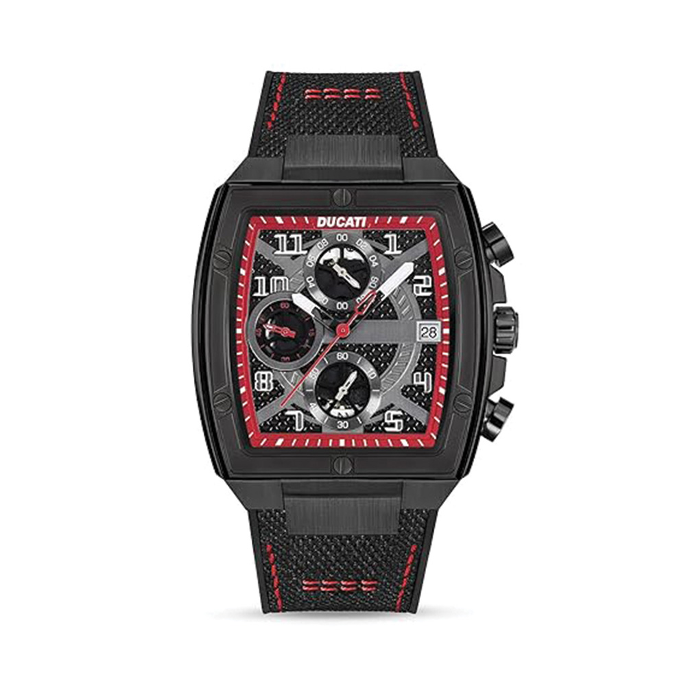 Picture of Ducati Chronograph Quartz Black Dial Leather Strap Watch For Men DTWGO0001503