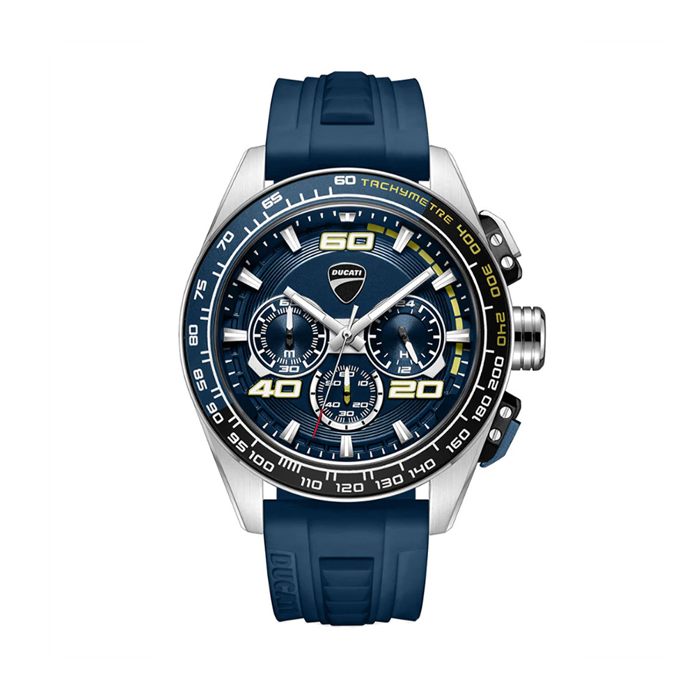 Picture of Ducati Corse Chronograph Blue Dial Silicone Strap Watch For Men DTWGO0001705