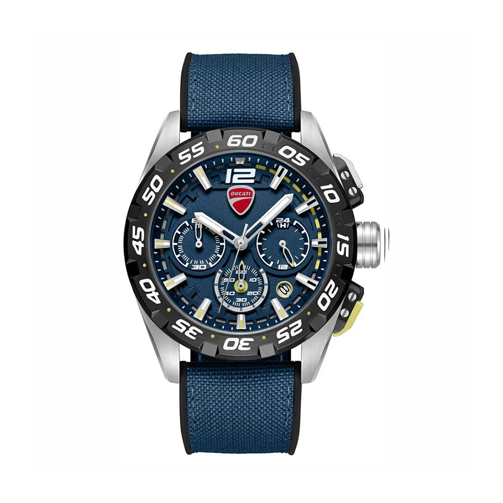 Picture of Ducati Corse Chronograph Blue Dial Silicone Nylon Strap Watch For Men DTWGO0001802
